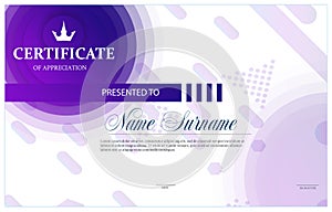 Certificate, Diploma of completion template